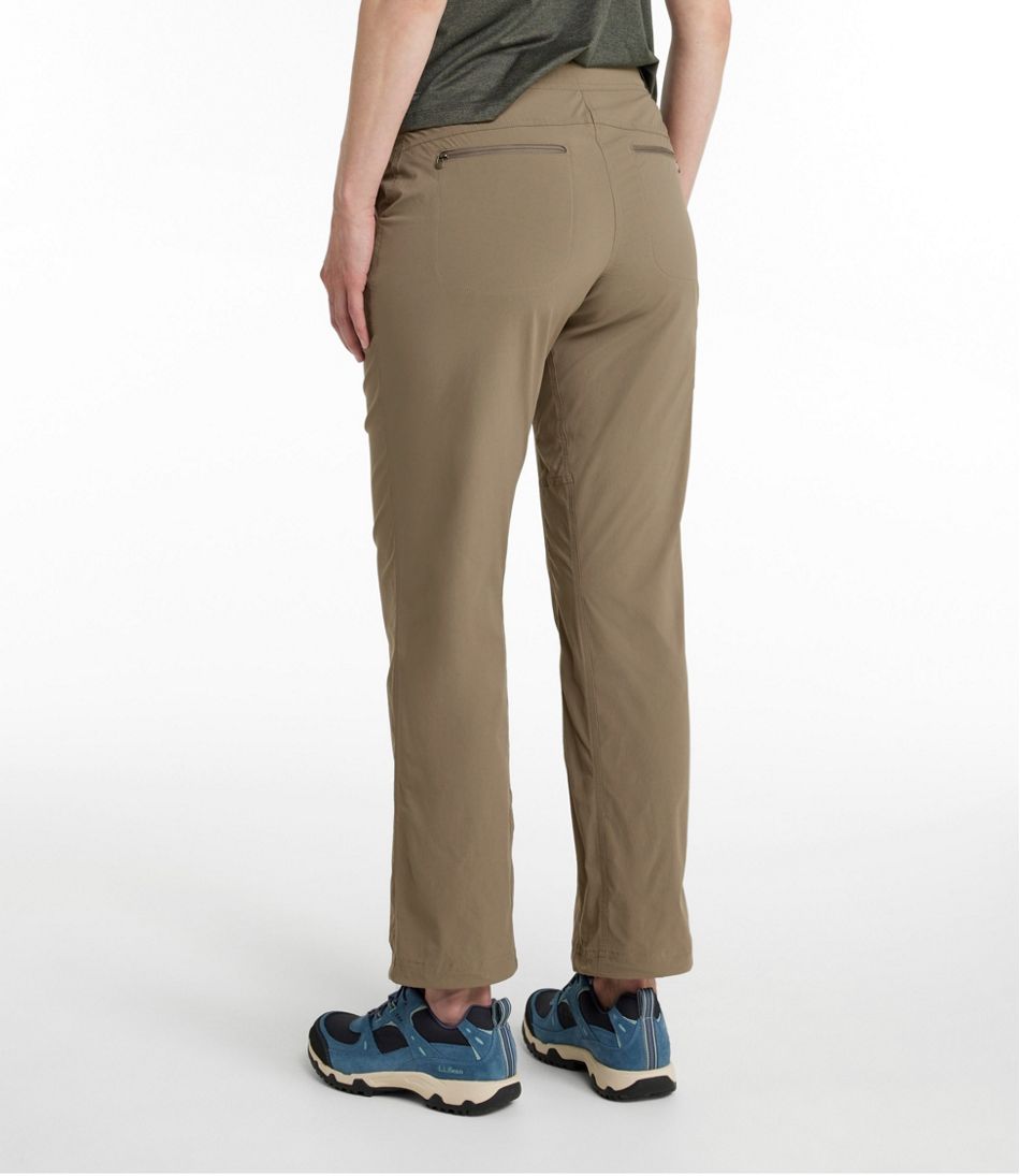 Women's Water-Repellent Comfort Trail Pants, Mid-Rise Straight-Leg | L.L.Bean Great Value