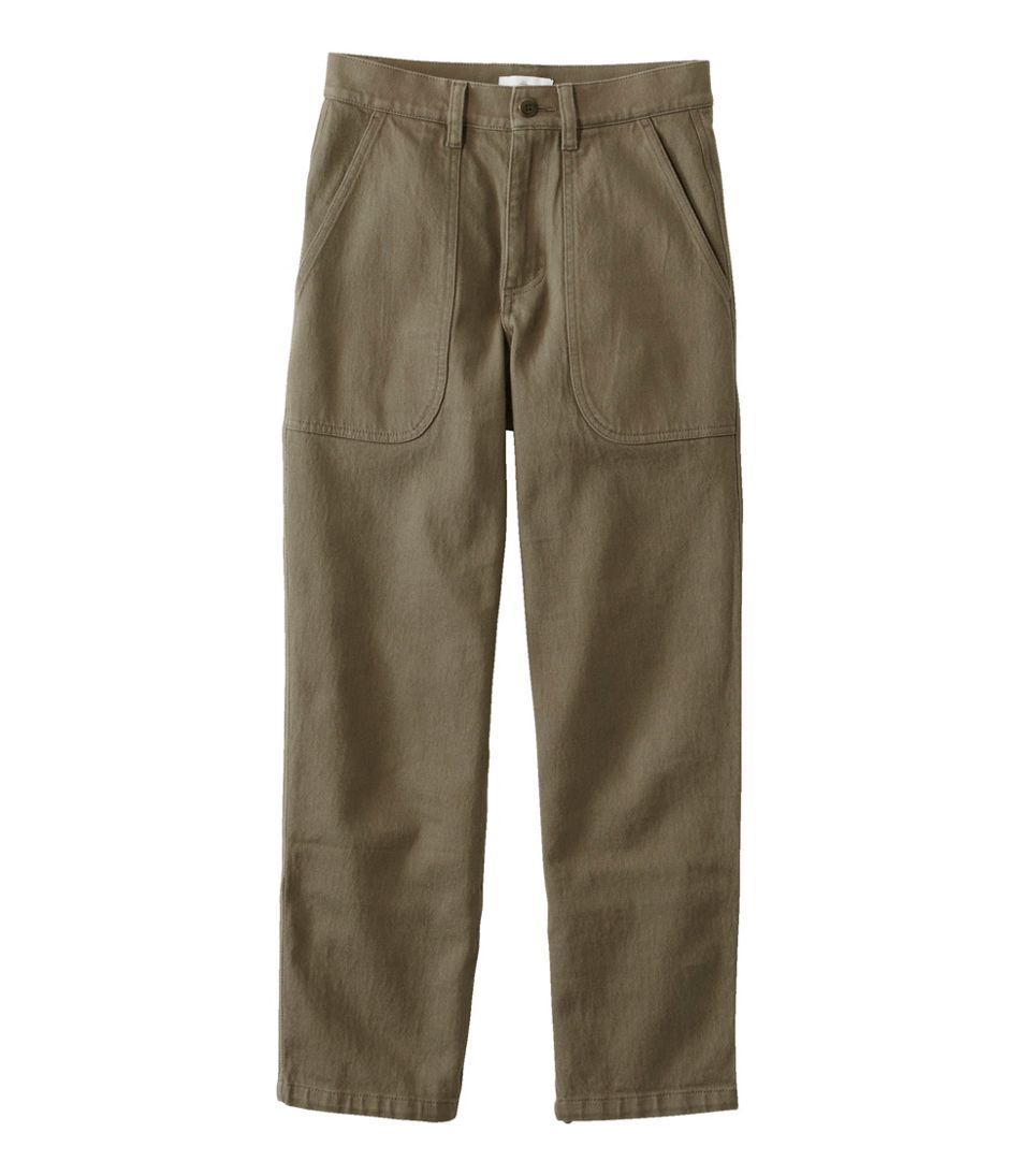 Women's Signature Washed Cotton Barrel Pants, High-Rise Tapered Leg | L.L.Bean Latest