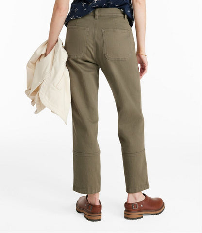 Women's Signature Washed Cotton Barrel Pants, High-Rise Tapered Leg | L.L.Bean Latest