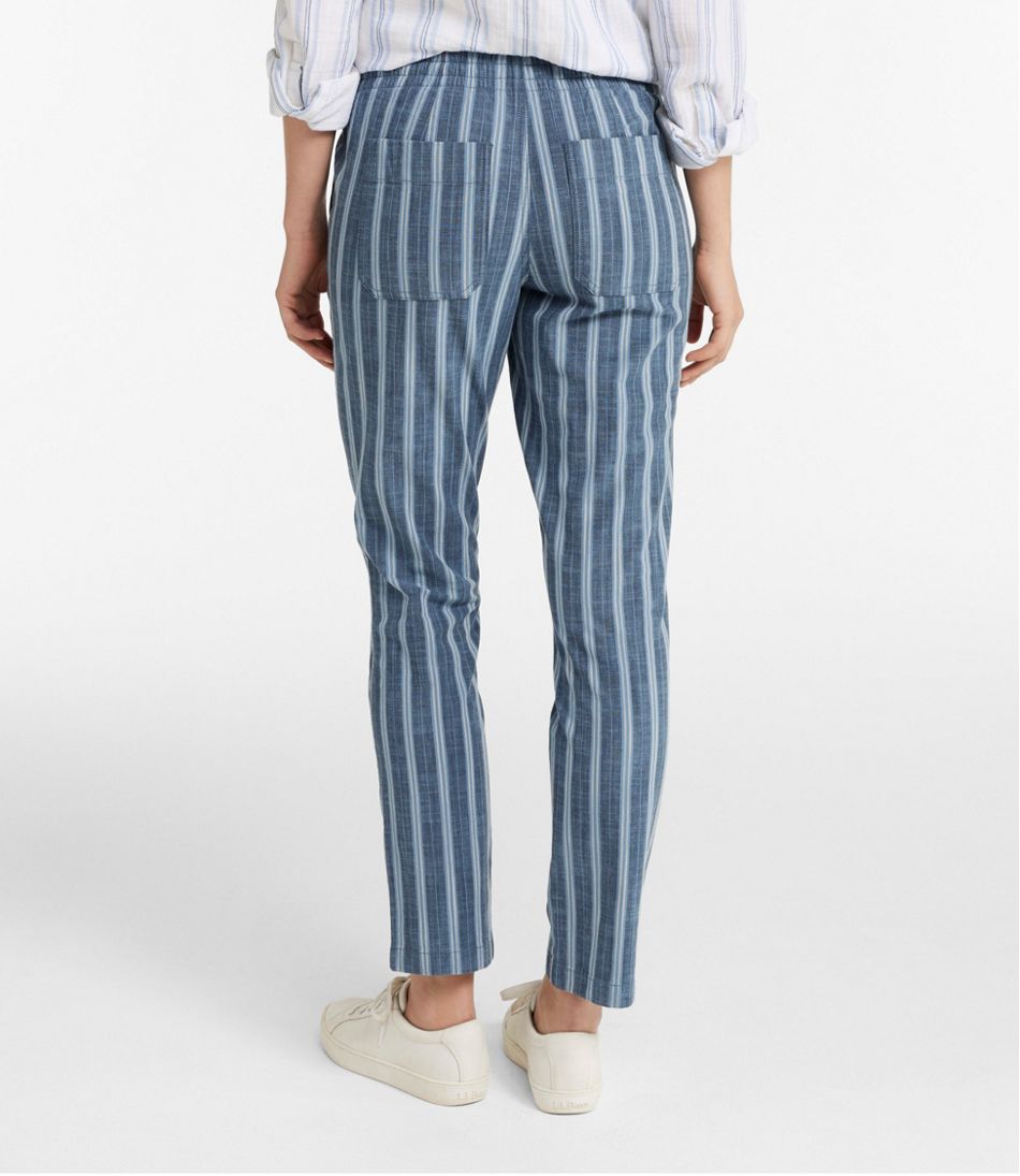 Women's Lakewashed Pull-On Chinos, Mid-Rise Tapered-Leg Chambray Ankle Pants | L.L.Bean Trending
