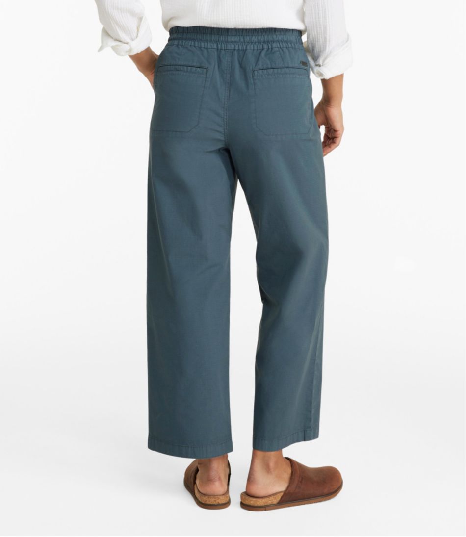 Women's Stretch Ripstop Pull-On Pants, Wide-Leg Ankle | L.L.Bean Exclusive