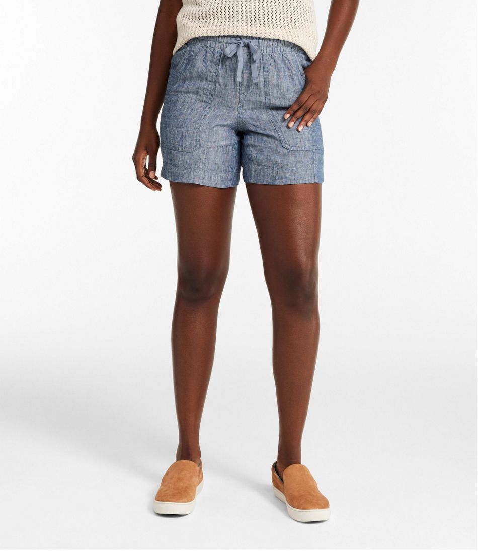 Women's Premium Washable Linen Shorts, Mid-Rise 6" | L.L.Bean Best Seller