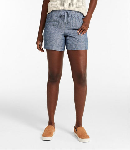 Women's Premium Washable Linen Shorts, Mid-Rise 6" | L.L.Bean Best Seller