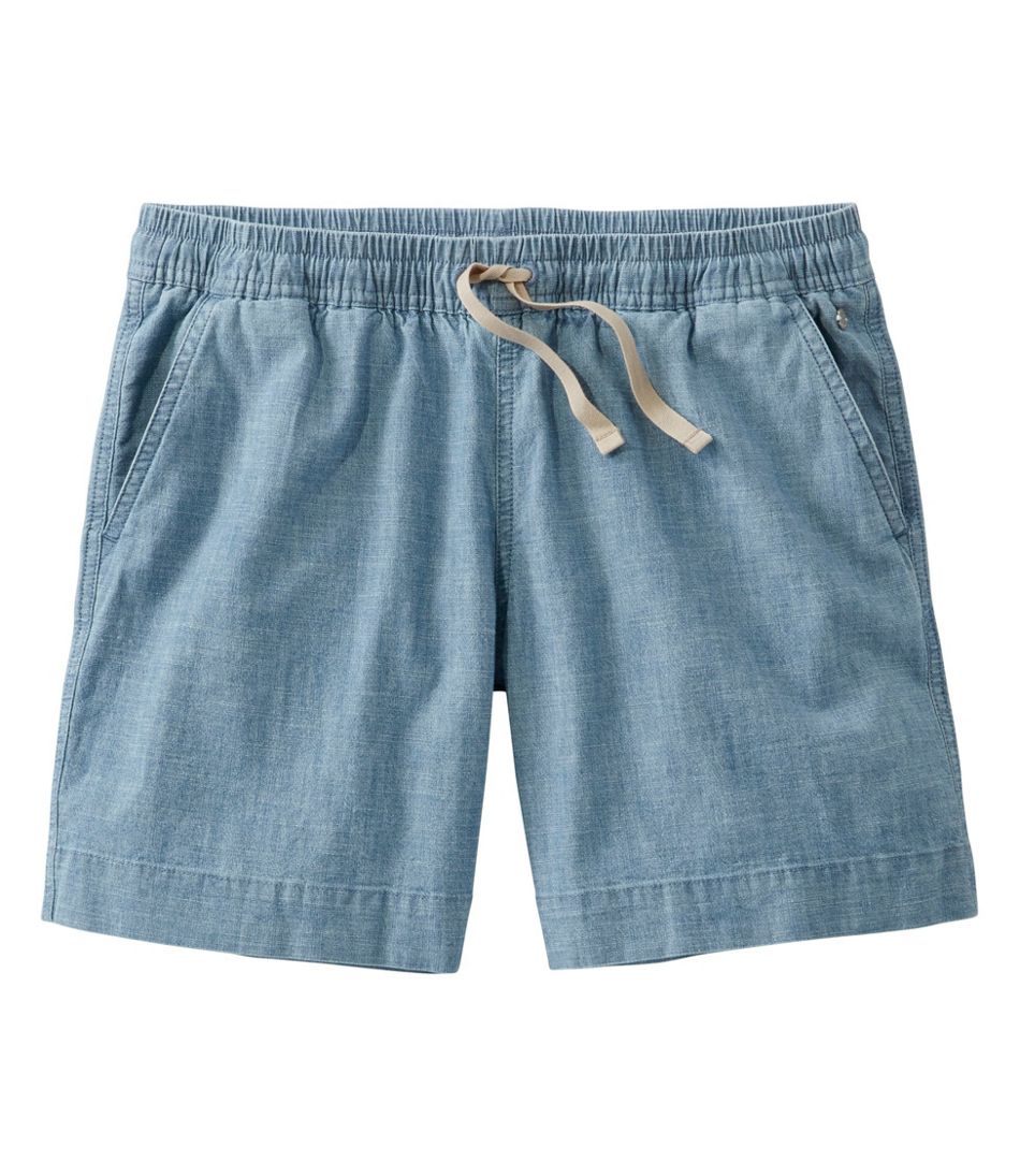 Women's Lakewashed Dock Shorts, Mid-Rise Chambray | L.L.Bean Essential