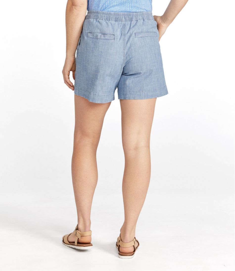 Women's Lakewashed Dock Shorts, Mid-Rise Chambray | L.L.Bean Essential