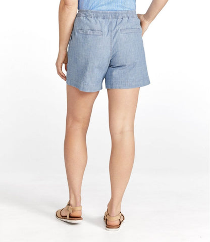 Women's Lakewashed Dock Shorts, Mid-Rise Chambray | L.L.Bean Essential