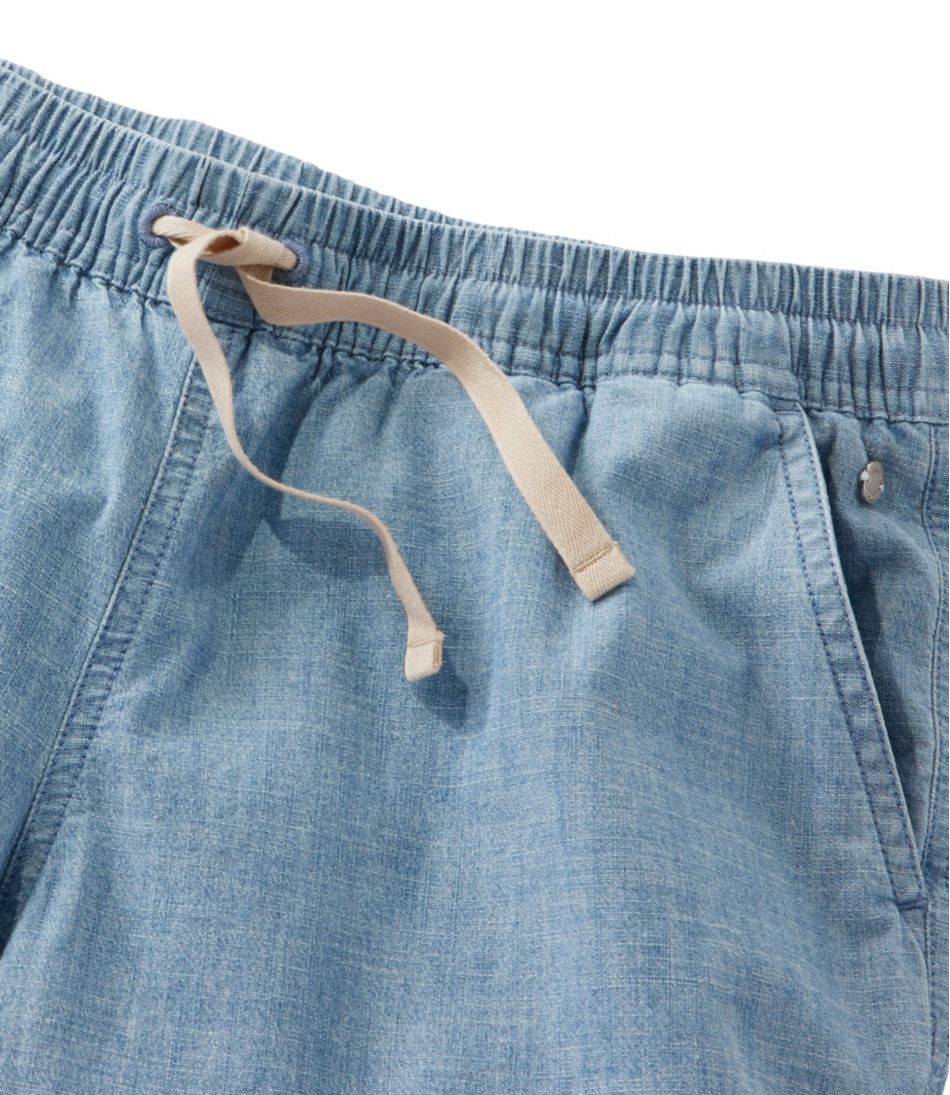 Women's Lakewashed Dock Shorts, Mid-Rise Chambray | L.L.Bean Essential