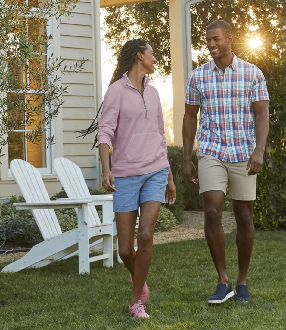 Women's Lakewashed Dock Shorts, Mid-Rise Chambray | L.L.Bean Essential