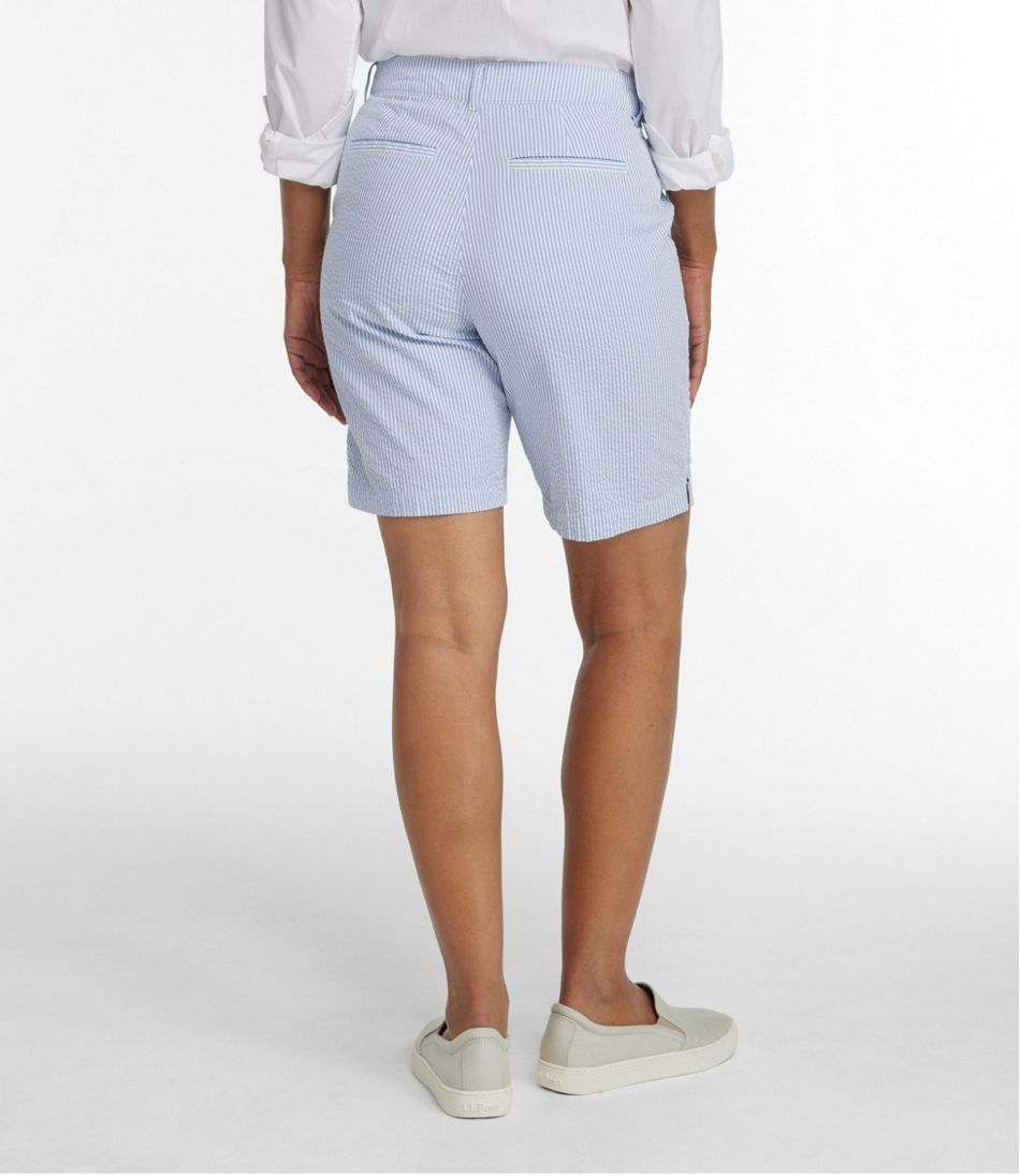 Women's Comfort Stretch Shorts, Seersucker Bermudas 9" | L.L.Bean Value