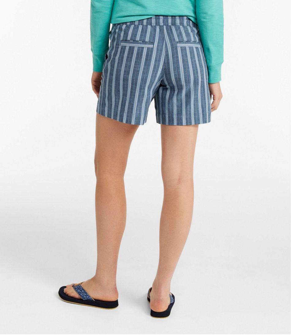 Women's Lakewashed Dock Shorts, Mid-Rise Stripe | L.L.Bean Recommended