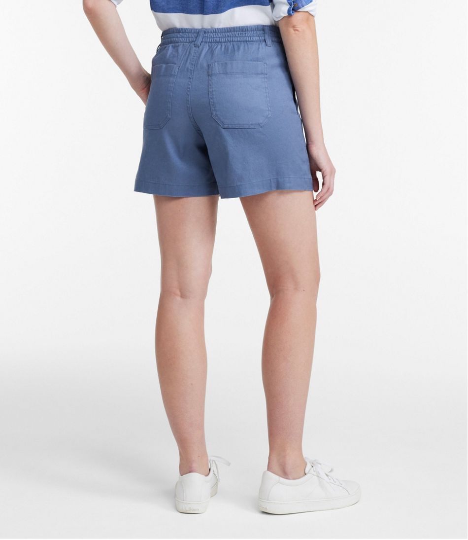 Women's Comfort Stretch Cotton/Linen Shorts, High-Rise 7" | L.L.Bean Exclusive