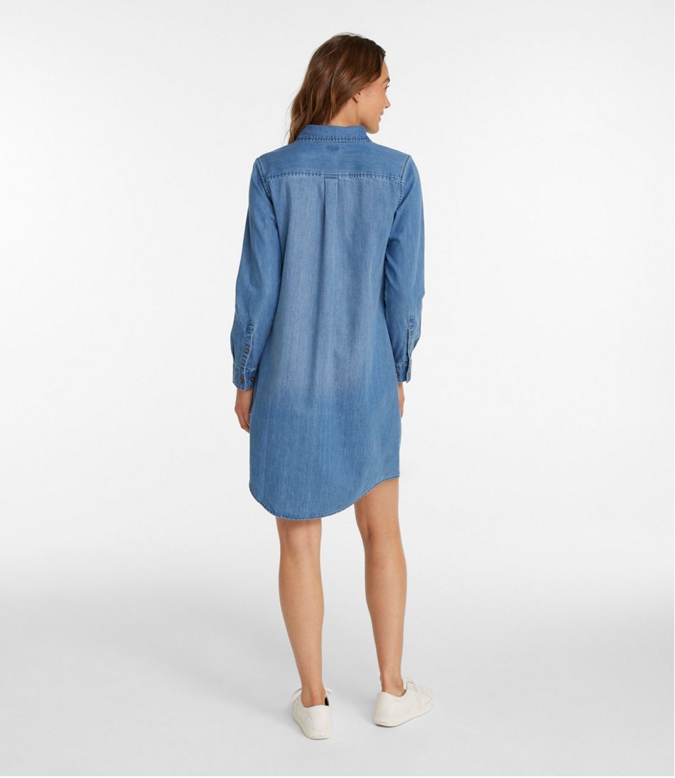 Women's L.L. Bean Heritage Washed Denim Shirt Dress | L.L.Bean Essential