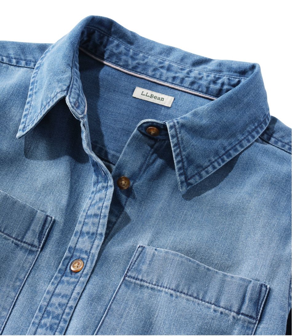 Women's L.L. Bean Heritage Washed Denim Shirt Dress | L.L.Bean Essential