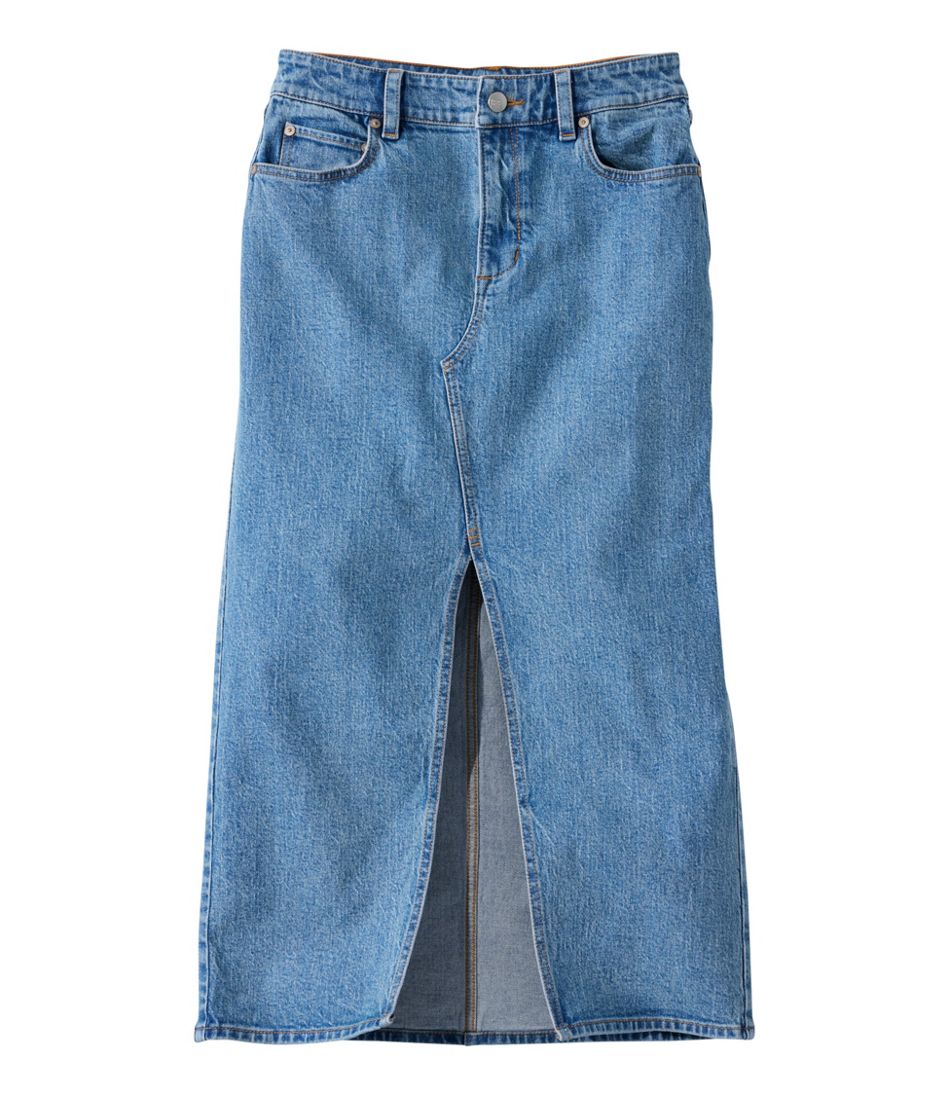 Women's Signature Heritage Denim Midi Skirt | L.L.Bean Recommended