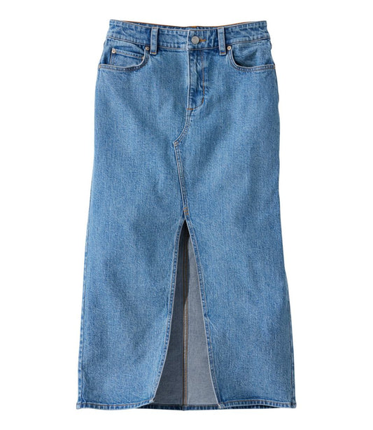 Women's Signature Heritage Denim Midi Skirt | L.L.Bean Recommended