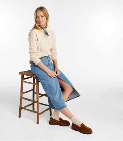 Women's Signature Heritage Denim Midi Skirt | L.L.Bean Recommended