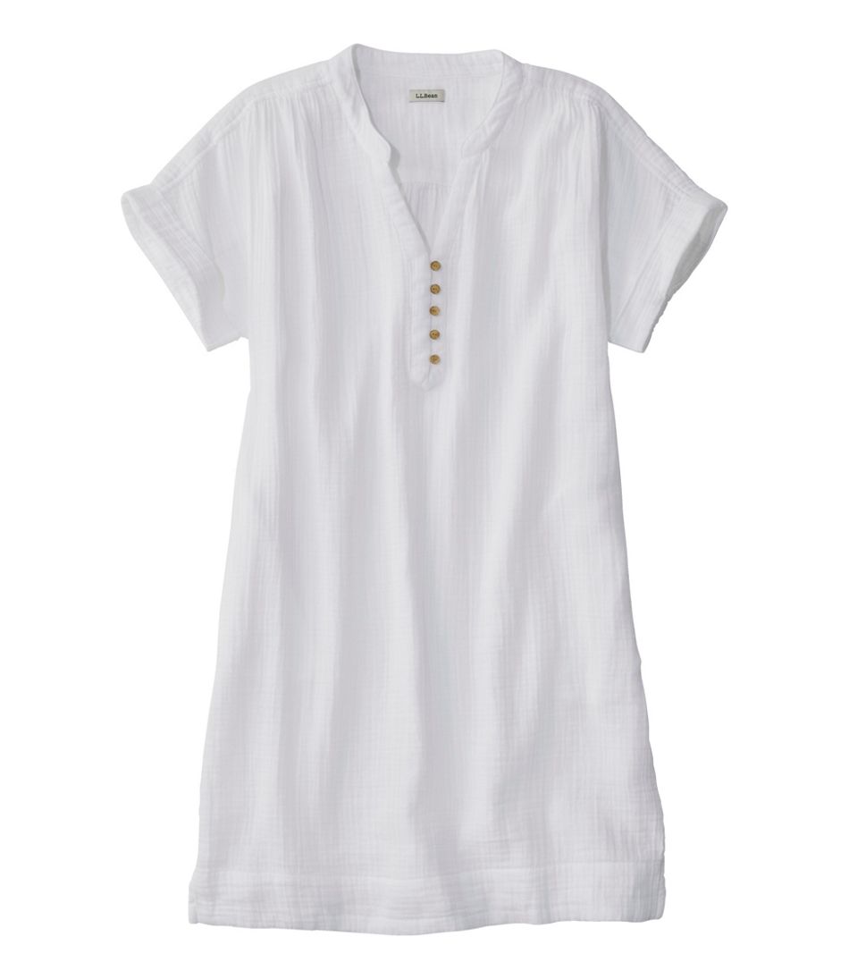 Women's Cloud Gauze Short-Sleeve Shift Dress | L.L.Bean Essential