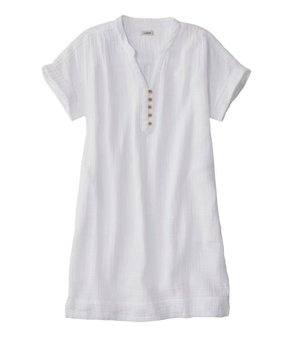 Women's Cloud Gauze Short-Sleeve Shift Dress | L.L.Bean Essential