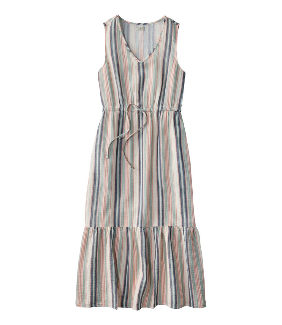 Women's Cloud Gauze Midi Dress, Stripe | L.L.Bean Featured