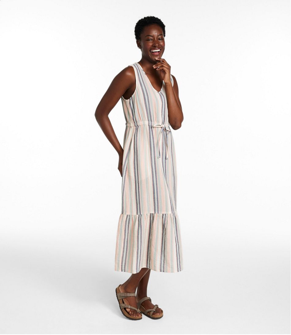 Women's Cloud Gauze Midi Dress, Stripe | L.L.Bean Featured
