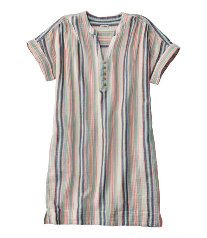 Women's Cloud Gauze Short-Sleeve Shift Dress, Stripe | L.L.Bean Trending