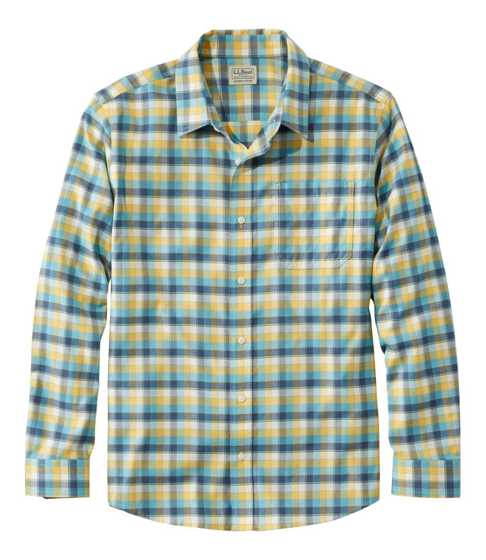 Men's Wrinkle-Free Ultrasoft Brushed Cotton Shirt, Long-Sleeve, Slightly Fitted Untucked Fit | L.L.Bean Exclusive