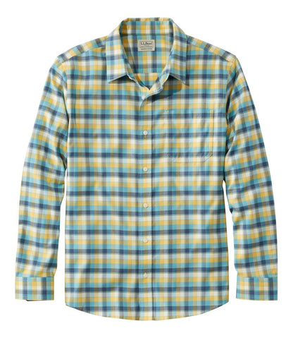 Men's Wrinkle-Free Ultrasoft Brushed Cotton Shirt, Long-Sleeve, Slightly Fitted Untucked Fit | L.L.Bean Exclusive
