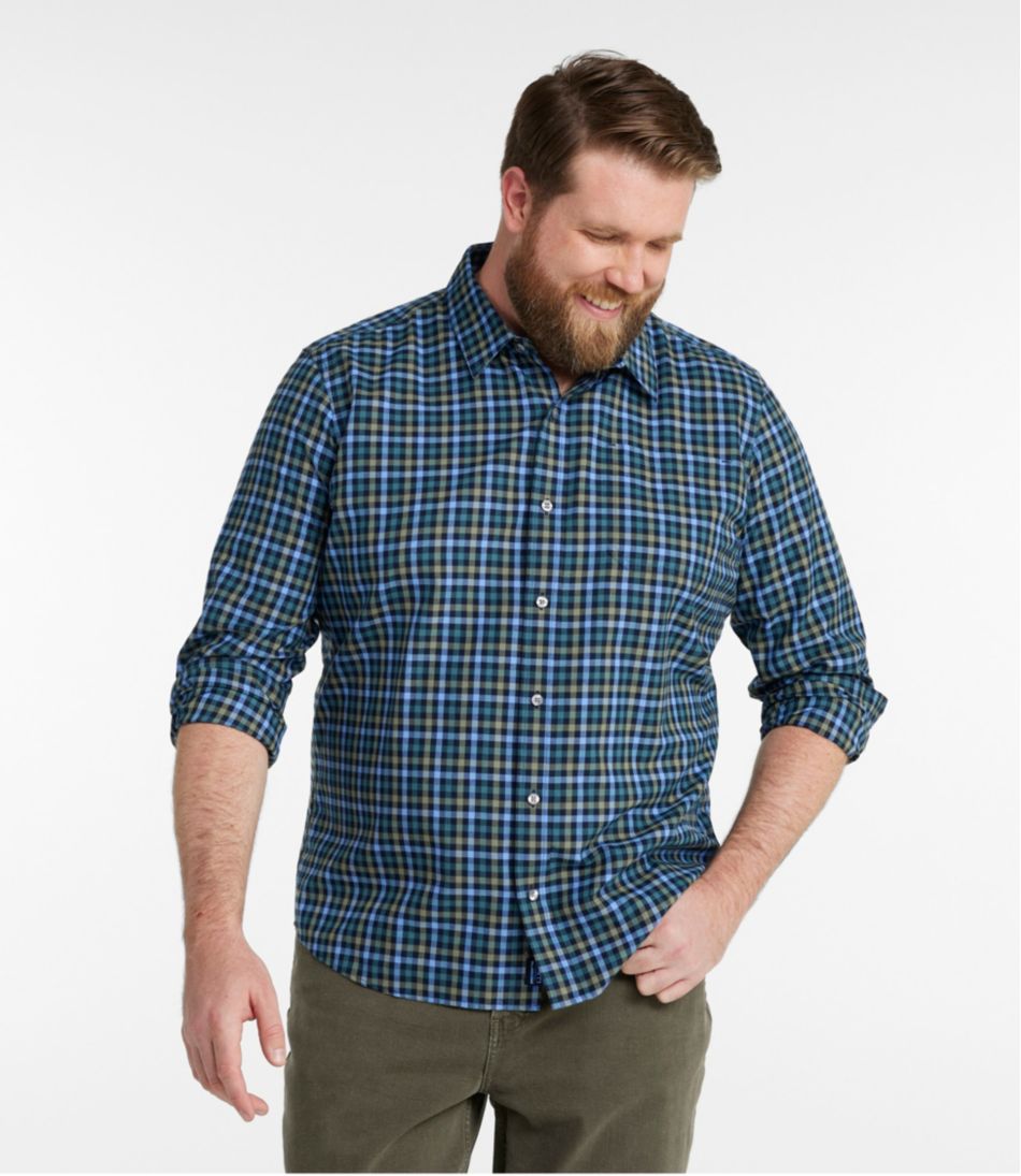 Men's Wrinkle-Free Ultrasoft Brushed Cotton Shirt, Long-Sleeve, Slightly Fitted Untucked Fit | L.L.Bean Exclusive