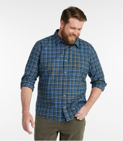 Men's Wrinkle-Free Ultrasoft Brushed Cotton Shirt, Long-Sleeve, Slightly Fitted Untucked Fit | L.L.Bean Exclusive