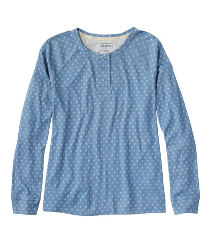 Women's Restorative Sleepwear, Long-Sleeve Henley Print | L.L.Bean Signature