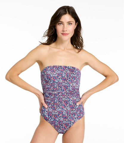 Women's Coastal Essentials Swimwear, Bandeau Tanksuit Print | L.L.Bean Trending