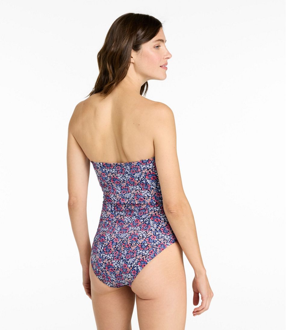 Women's Coastal Essentials Swimwear, Bandeau Tanksuit Print | L.L.Bean Trending