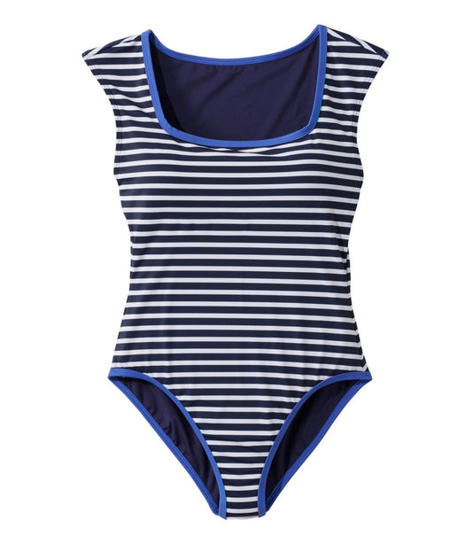 Women's Coastal Essentials Swimwear, Squareneck Tanksuit Print | L.L.Bean Everyday