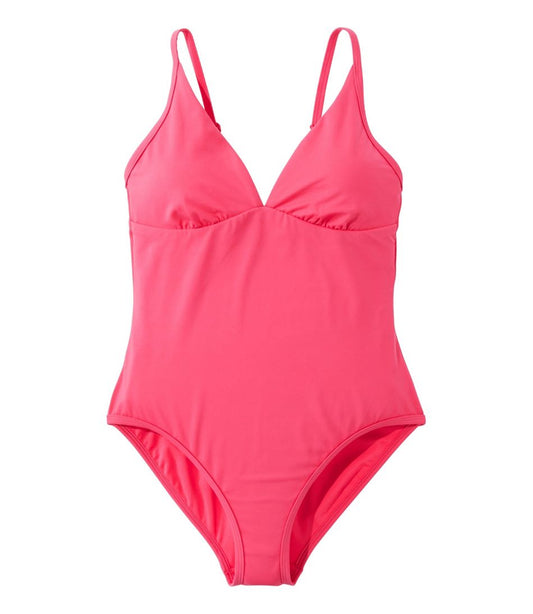 Women's Coastal Essentials Swimwear, V-Neck Tanksuit | L.L.Bean Signature