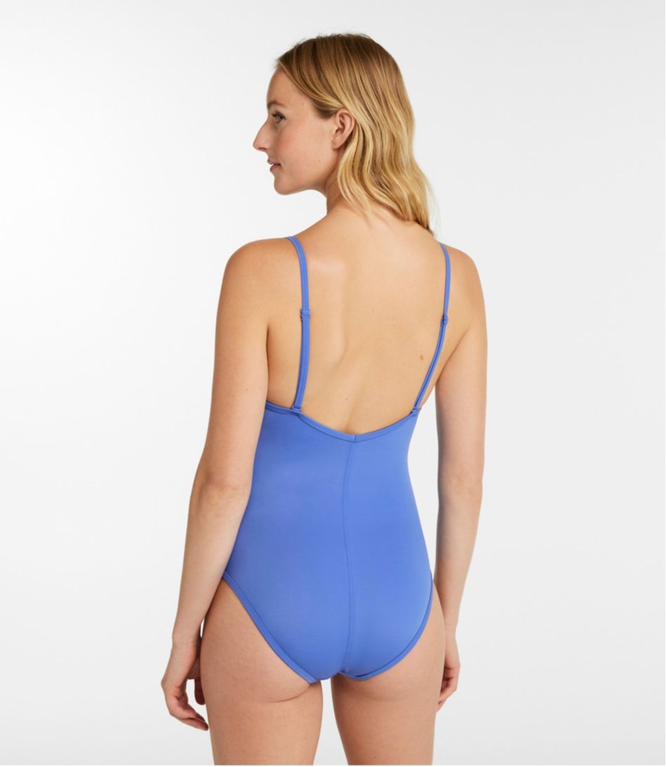 Women's Coastal Essentials Swimwear, V-Neck Tanksuit | L.L.Bean Signature