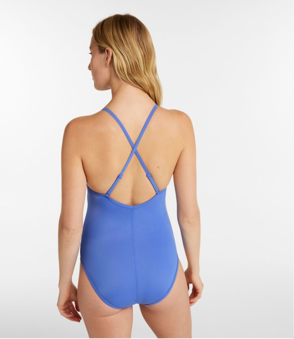 Women's Coastal Essentials Swimwear, V-Neck Tanksuit | L.L.Bean Signature