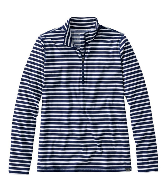 Women's SunSmart® UPF 50+ Sun Shirt, Quarter-Zip Stripe | L.L.Bean Everyday