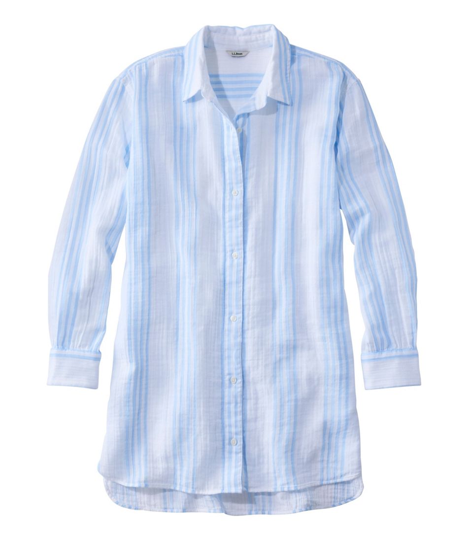 Women's Cloud Gauze Cover-Up Shirt, Stripe | L.L.Bean Great Value