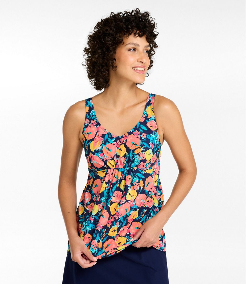 Women's Shaping Swimwear, Soft-Drape Tankini Top Print | L.L.Bean Popular