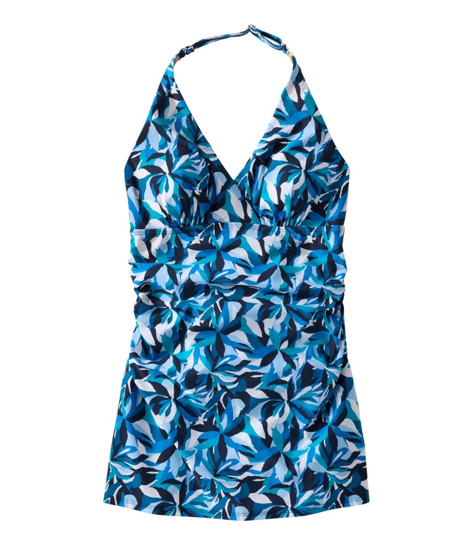 Women's Shaping Swimwear, Clasp Halter Dress Print | L.L.Bean Everyday