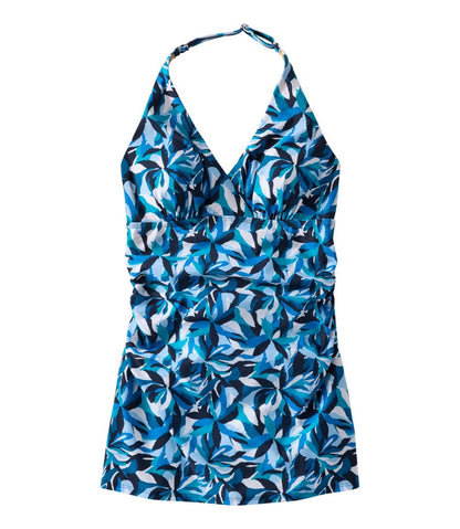 Women's Shaping Swimwear, Clasp Halter Dress Print | L.L.Bean Everyday