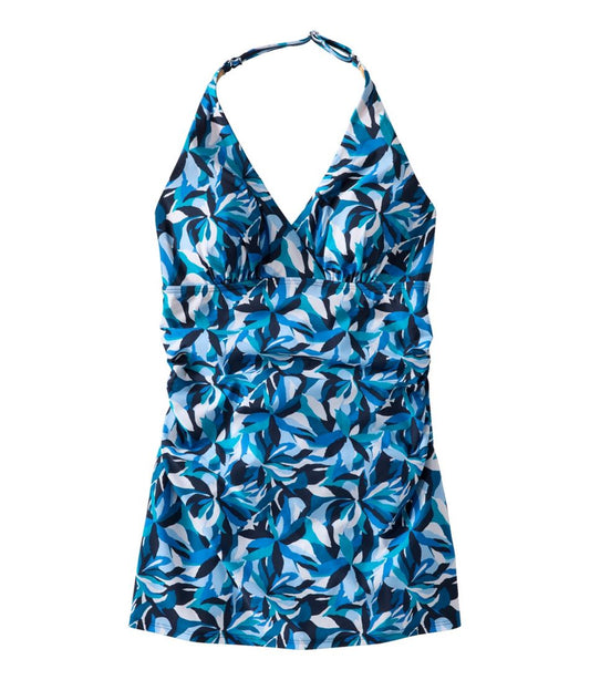 Women's Shaping Swimwear, Clasp Halter Dress Print | L.L.Bean Everyday