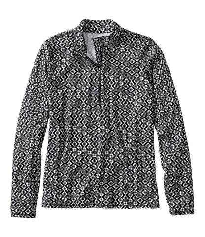 Women's SunSmart® UPF 50+ Sun Shirt, Quarter-Zip Print | L.L.Bean Great Value