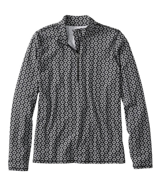 Women's SunSmart® UPF 50+ Sun Shirt, Quarter-Zip Print | L.L.Bean Great Value