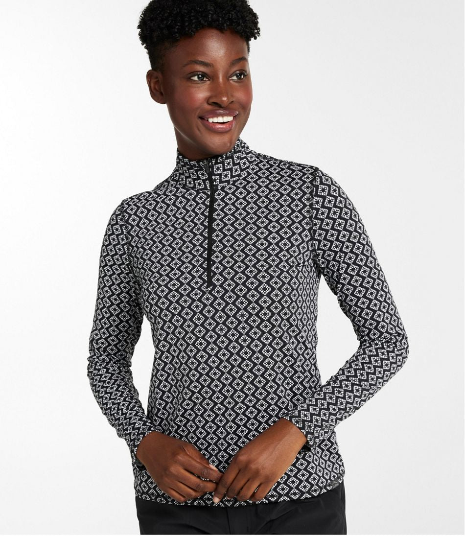 Women's SunSmart® UPF 50+ Sun Shirt, Quarter-Zip Print | L.L.Bean Great Value