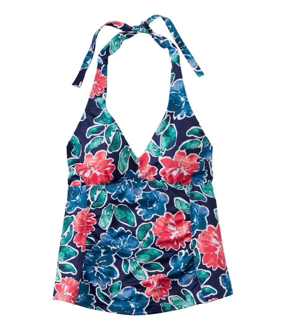 Women's BeanSport Swimwear, Halter Tankini Top Print | L.L.Bean Popular