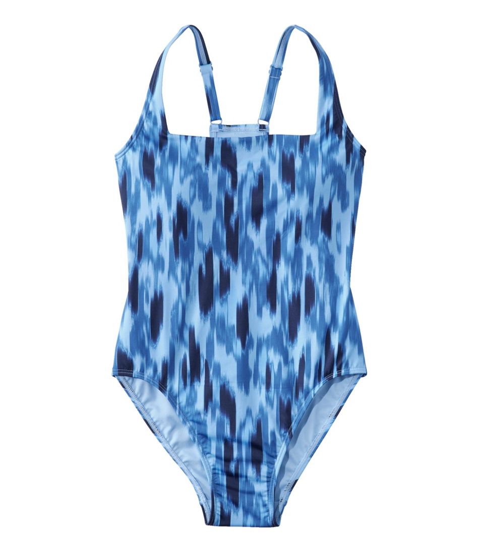 Women's New Currents Swimwear, Squareneck Tanksuit Print | L.L.Bean Exclusive
