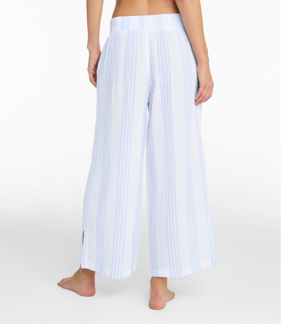 Women's Cloud Gauze Wide-Leg Pants, Stripe | L.L.Bean Classic