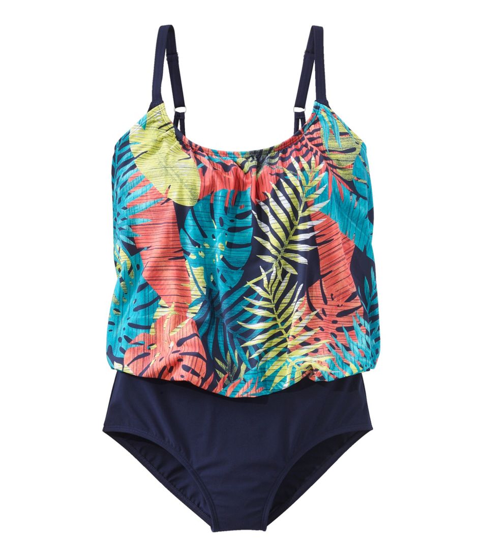 Women's Shaping Swimwear, Blouson Tanksuit Print | L.L.Bean Trending
