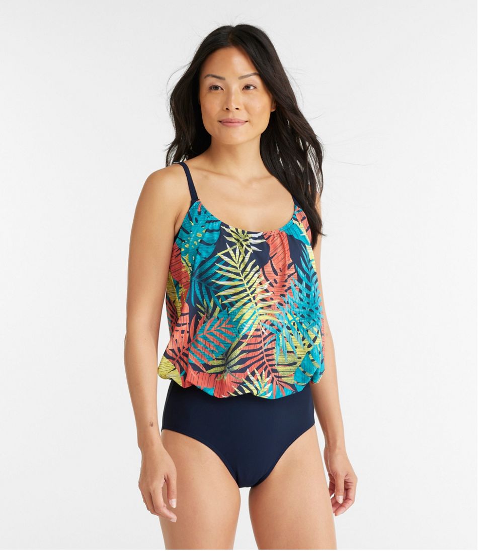 Women's Shaping Swimwear, Blouson Tanksuit Print | L.L.Bean Trending